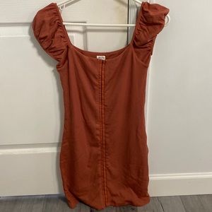 Aritzia Wilfred Straight Neck Hook Closure Dress